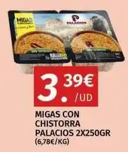 Maskom Supermercados Palacios - migas con chistorra oferta