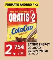 Maskom Supermercados Cola cao - batido energy oferta
