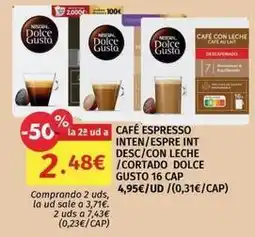 Maskom Supermercados Nescafé - cafe espresso inten/espres int desc/con leche / cortado dolce gusto oferta