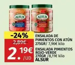 Maskom Supermercados Alsur - ensalada de pimientos con atun oferta