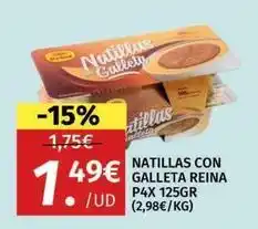 Maskom Supermercados Postres reina - natillas con galleta p4x oferta
