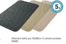 Tiendas MGI Pvc - alfombra bano pvc 50x80cm 3 colores surtidos. 54820 oferta