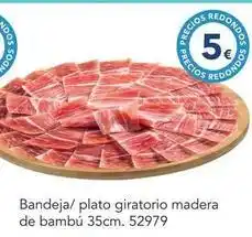 Tiendas MGI Bandeja/plato giratorio madera de bambu 35cm oferta