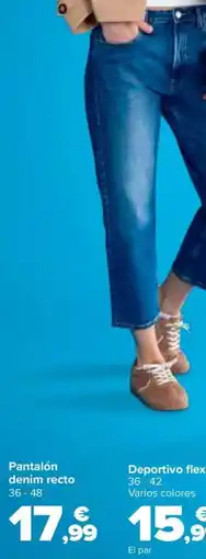 Carrefour Pantalón denim recto oferta
