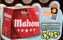 Gadis Mahou cerveza 5 estrellas oferta