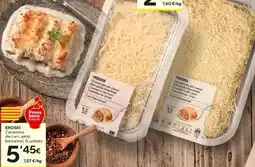 Caprabo Eroski canelons de carn amb beixamel oferta