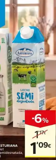 Caprabo Asturiana leche semidesnatada oferta