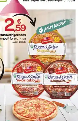 Supermercados El Jamón Campofrío pizzas refrigeradas oferta