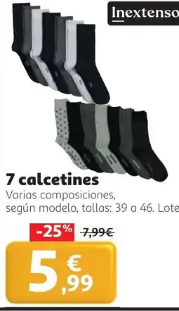 Alcampo INEXTENSO 7 calcetines oferta