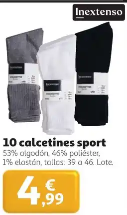 Alcampo INEXTENSO 10 calcetines sport oferta