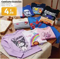 Alcampo Camiseta licencias oferta