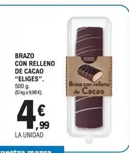 E.Leclerc ELIGES Brazo con relleno de cacao oferta