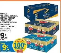 E.Leclerc EL AGUILA DORADA AMSTEL ORO Cerveza oferta