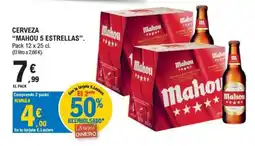 E.Leclerc MAHOU 5 ESTRELLAS Cerveza oferta
