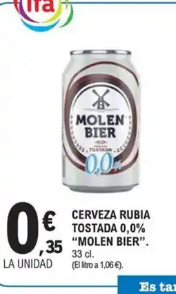 E.Leclerc MOLEN BIER Cerveza rubia tostada 0,0% oferta