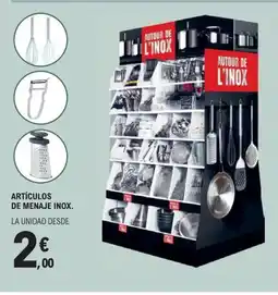 E.Leclerc Artículos de menaje inox. oferta