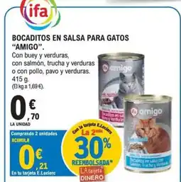 E.Leclerc AMIGO Bocaditos en salsa para gatos oferta