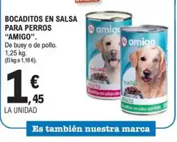 E.Leclerc AMIGO Bocaditos en salsa para perros oferta