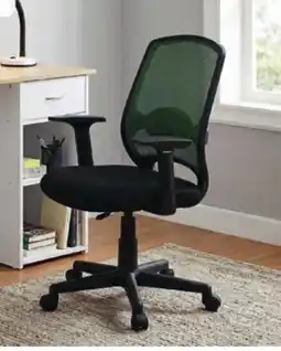 Alcampo Sillón escritorio con reposabrazos, respaldo verde oferta