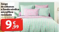 Alcampo Juego de sábanas o funda nórdica microfibra reciclada oferta