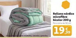 Alcampo Relleno nórdico microfibra bicolor oferta