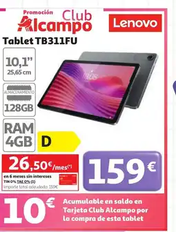 Alcampo LENOVO Tablet TB311FU oferta