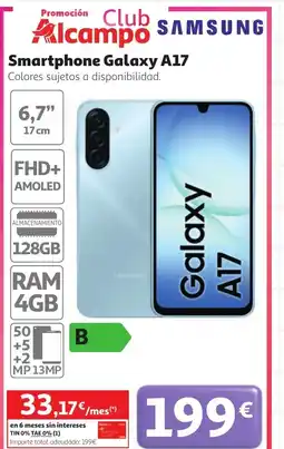 Alcampo SAMSUNG Smartphone Galaxy A17 oferta