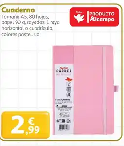 Alcampo Cuaderno oferta