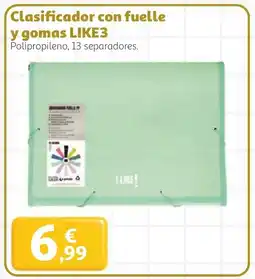 Alcampo Clasificador con fuelle y gomas like3 oferta