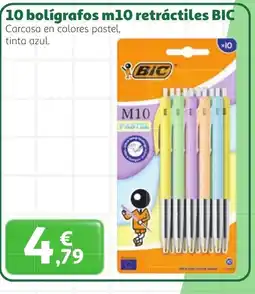 Alcampo BIC 10 bolígrafos m10 retráctiles oferta