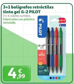 Alcampo PILOT 3+1 bolígrafos retráctiles tinta gel G-2 oferta