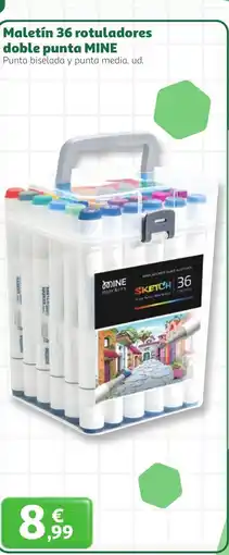Alcampo Maletín 36 rotuladores doble punta oferta