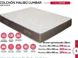 BricoCentro Colchón malibú lumbar oferta