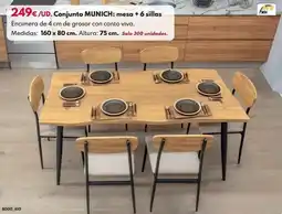 BricoCentro Conjunto munich: mesa + 6 sillas oferta