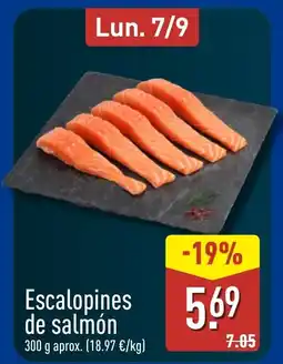 ALDI Escalopines de salmón oferta