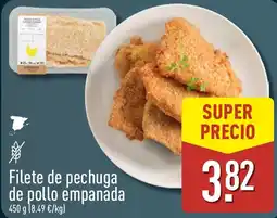 ALDI Filete de pechuga de pollo empanada oferta