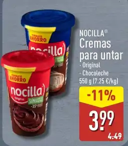 ALDI Nocilla cremas para untar oferta