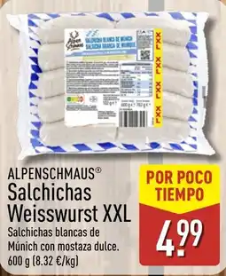 ALDI Alpenschmaus salchichas weisswurst xxl oferta