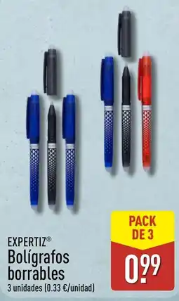 ALDI Expertiz bolígrafos borrables oferta