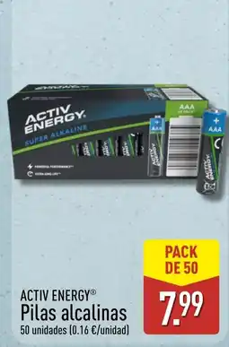 ALDI Activ energy pilas alcalinas oferta