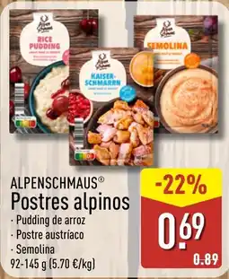 ALDI Alpenschaus postres alpinos oferta