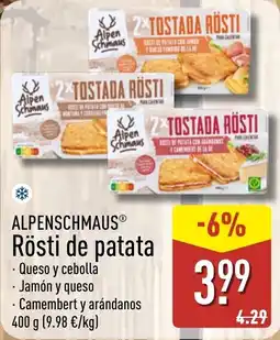 ALDI Alpenschmaus rösti de patata oferta