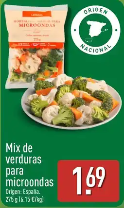ALDI Lavadas mix de verduras para microondas oferta