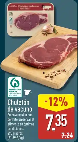 ALDI Chuletón sin hueso ternera oferta