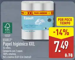 ALDI Esselt papel higiénico xxl oferta