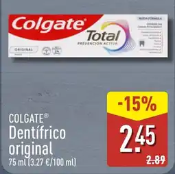 ALDI Colgate dentífrico original oferta