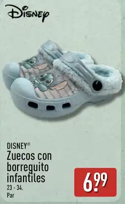 ALDI Disney zuecos con borreguito infantiles oferta