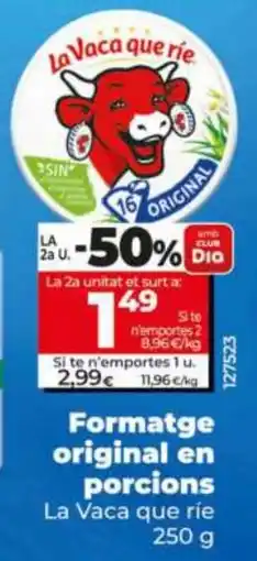 Dia La Vaca que ríe formatge original en porcions oferta