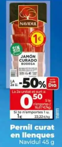 Dia Navidul jamón curado bodega oferta