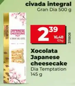 Dia Dia Temptation xocolata japanese cheesecake oferta